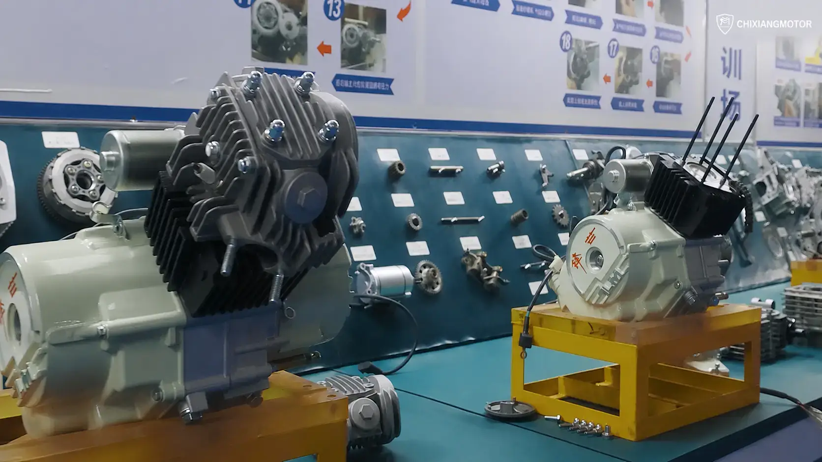 Engine quality inspection area at Chixiang Motor factory